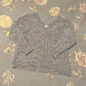 NWOT Blue and pink crocheted sweater